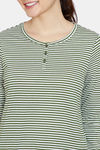 Zivame Cozy Ribbed 2 Top & 1 Bottom Loungewear Set - Leaf Clover — thumbnail 6